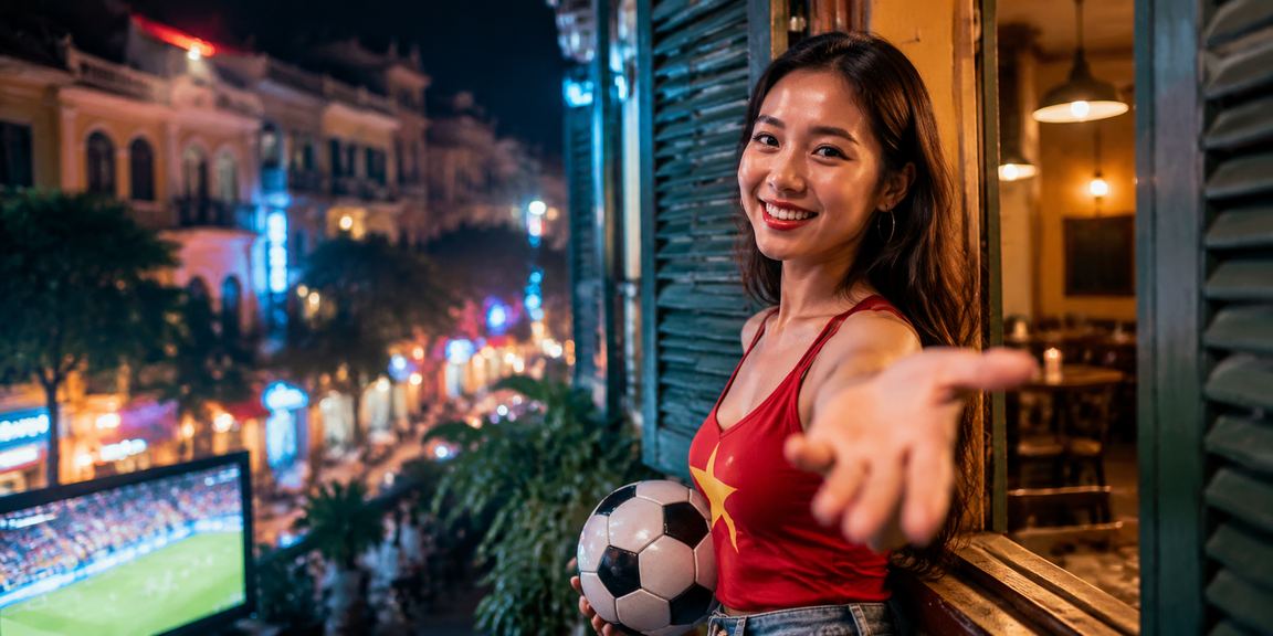 Người chơi xem cá cược bóng đá tại Hà Nội với ly cà phê Việt Nam